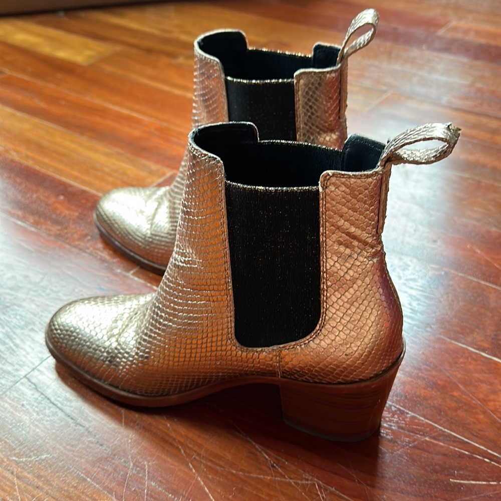 Gold Snake Ankle Boot